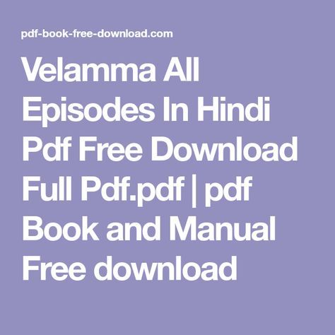 download velamma full episodes pdf